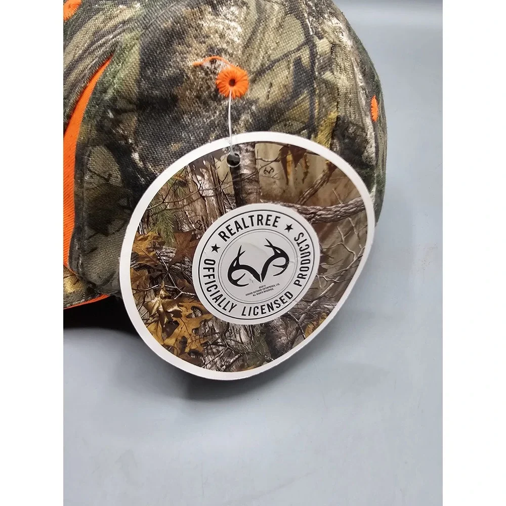 Realtree Durex Camo‎ Blaze Orange Strap Adjustable Strap Hat Cap NWT